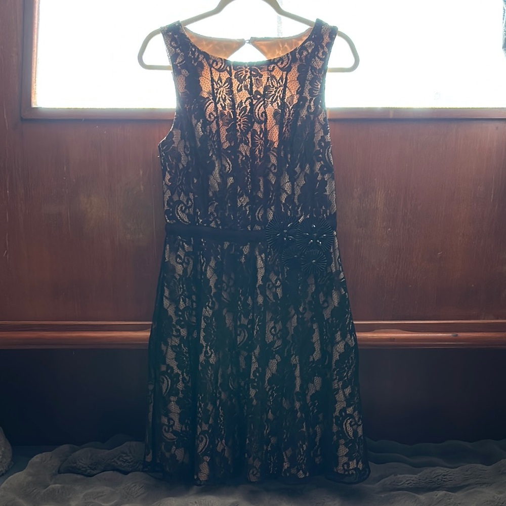 Miss Sixty Tan Fit and Flare Sleeveless Mini Dress